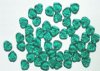 50 9mm Transparent Light Emerald Leaf Beads